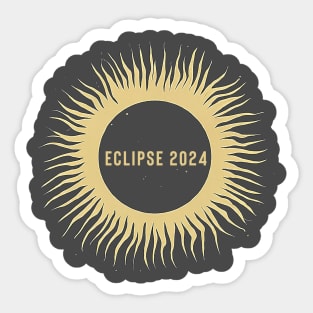 Solar Eclipse 2024 Commemorative Graphic Sticker